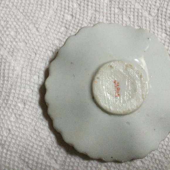 Vintage- miniature/ tiny TEA CUP AND SAUCER- made in Japan-3D pink Flower - Picture 9 of 9